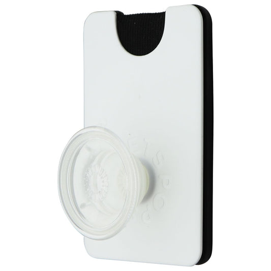 PopSockets (PopWallet+) Magnetic Phone Wallet for MagSafe Devices - White Clear