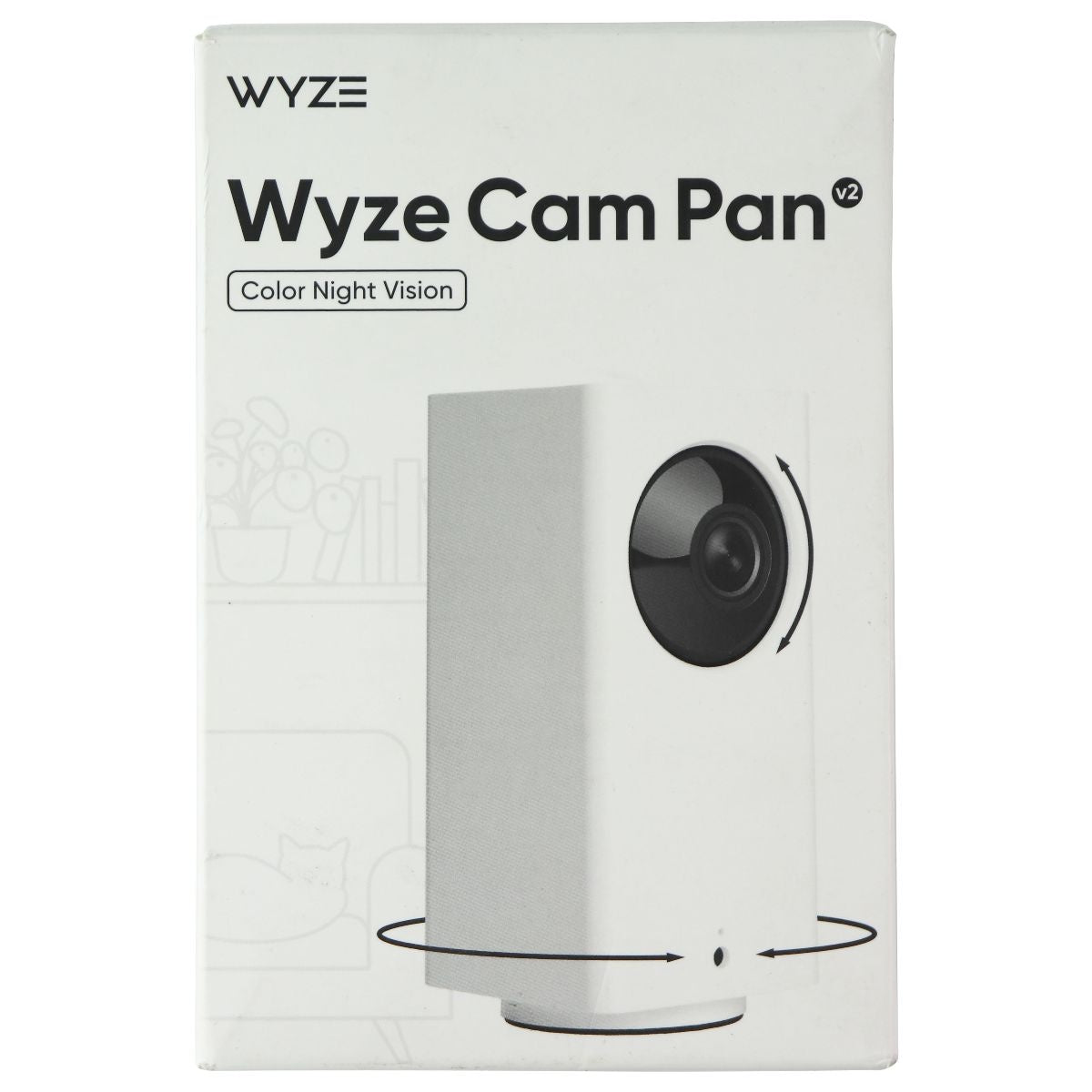 Wyze Cam Pan v2 1080p Pan/Tilt/Zoom Wi-Fi Indoor Smart Home Camera - White Home Surveillance - Security Cameras WYZE - Simple Cell Bulk Wholesale Pricing - USA Seller