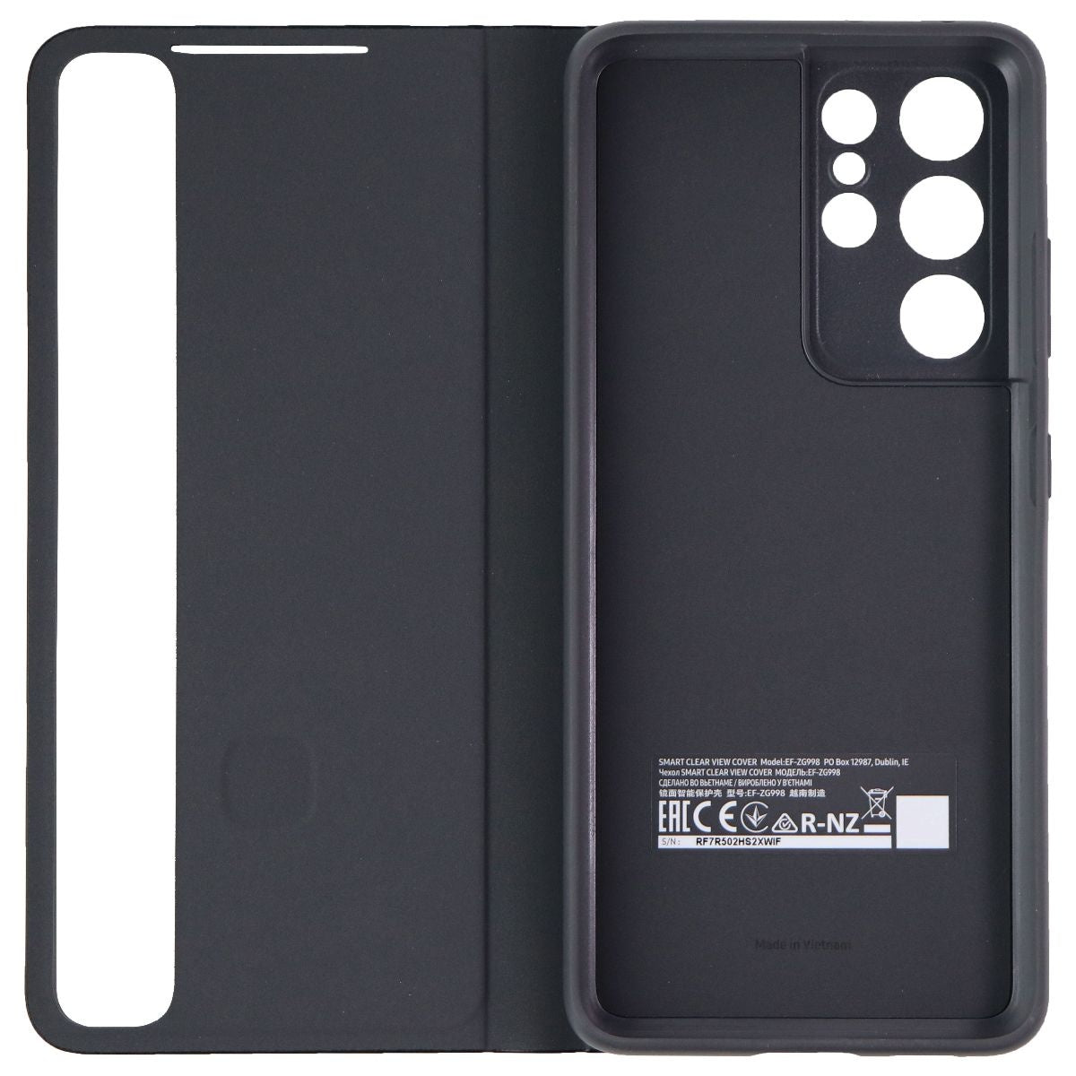 Samsung S-View Flip Cover for Galaxy S21 Ultra & S21 Ultra 5G - Black Cell Phone - Cases, Covers & Skins Samsung - Simple Cell Bulk Wholesale Pricing - USA Seller