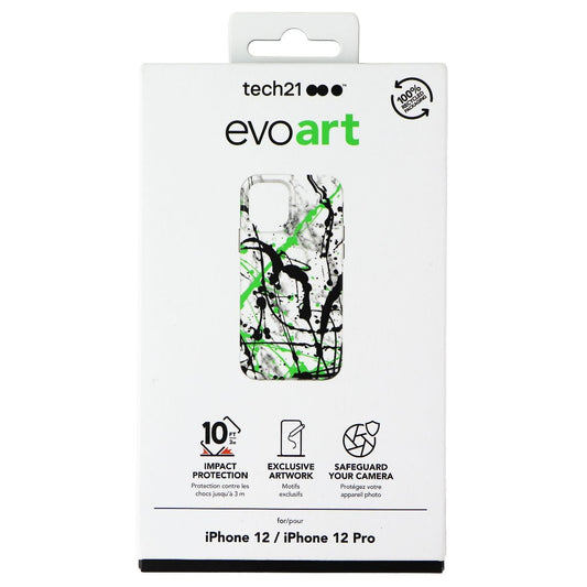 Tech21 EvoArt Case for Apple iPhone 12 and iPhone 12 Pro - White/Green Marble Cell Phone - Cases, Covers & Skins Tech21    - Simple Cell Bulk Wholesale Pricing - USA Seller
