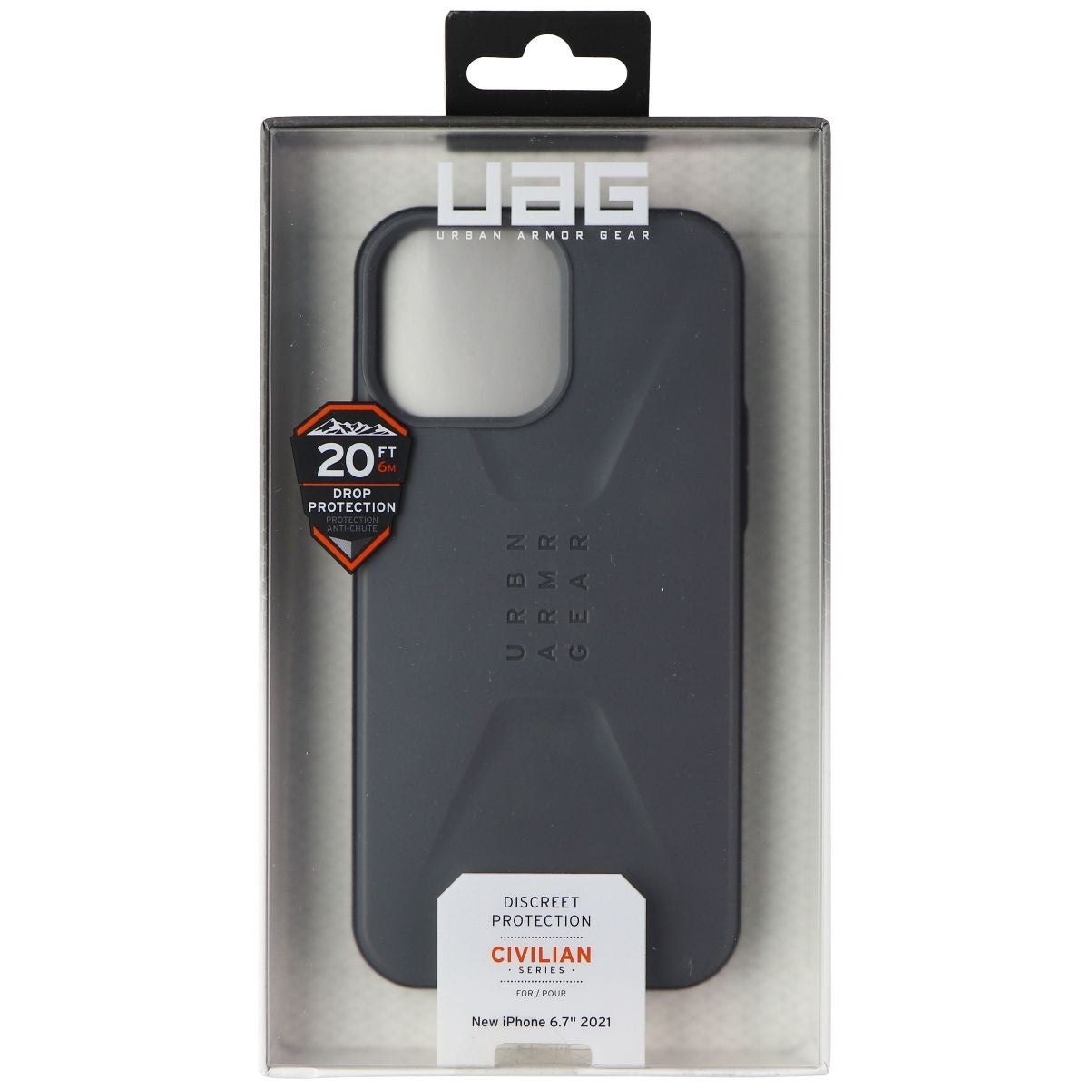 Urban Armor Gear Civilian Series Case for Apple iPhone 13 Pro Max - Gray Silver Cell Phone - Cases, Covers & Skins Urban Armor Gear - Simple Cell Bulk Wholesale Pricing - USA Seller