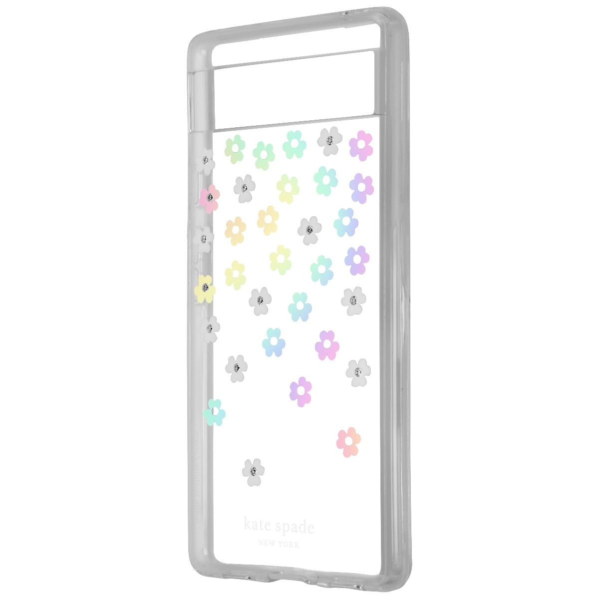 Kate Spade Protective Hardshell Case for Pixel 6a - Scattered Flowers/Iridescent Cell Phone - Cases, Covers & Skins Kate Spade New York - Simple Cell Bulk Wholesale Pricing - USA Seller