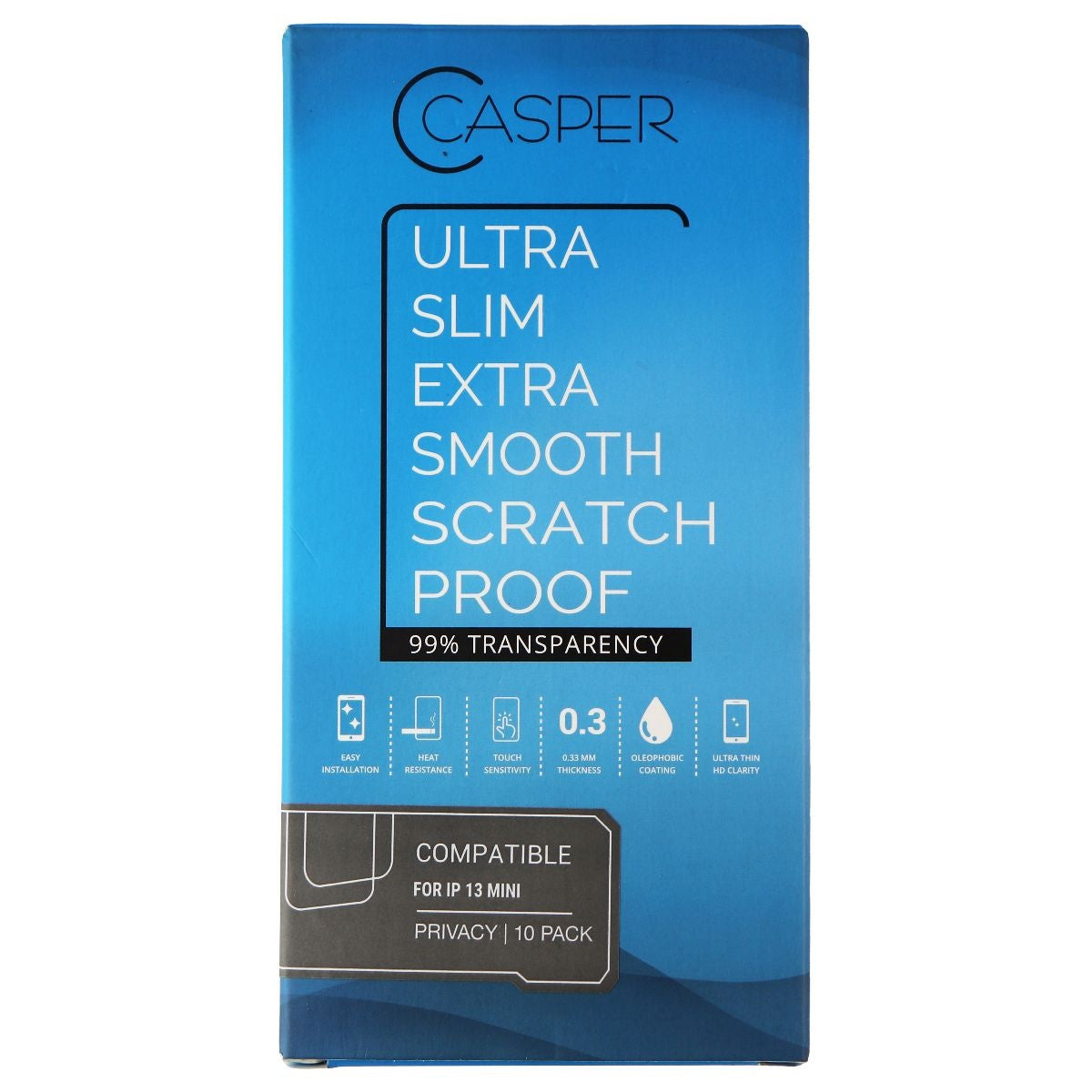 Casper Privacy Ultra Slim Screen Protector for iPhone 13 Mini - Tinted (10 Pack)