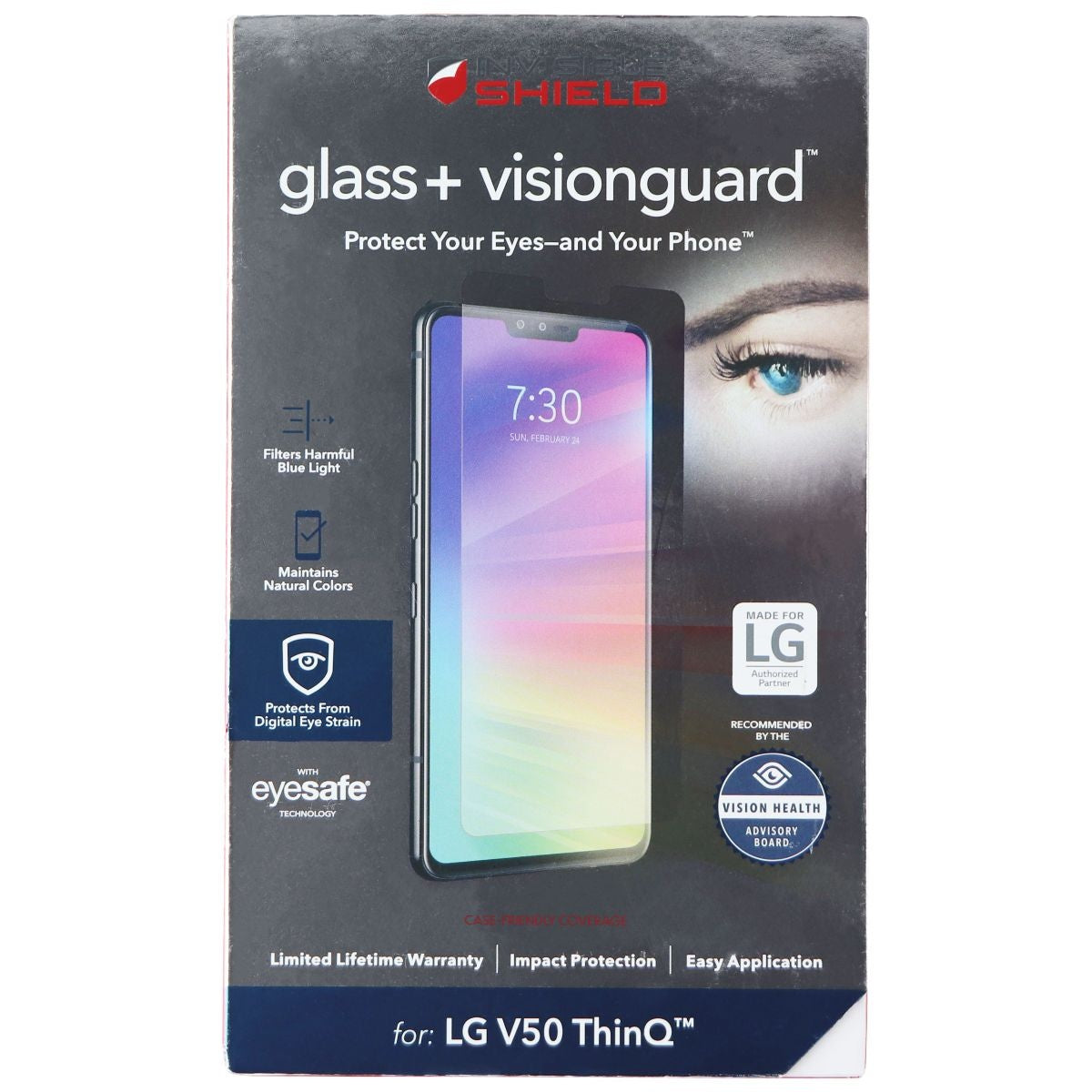 ZAGG InvisibleShield (Glass+ VisionGuard) Screen Protector for LG V50 ThinQ Cell Phone - Screen Protectors Zagg - Simple Cell Bulk Wholesale Pricing - USA Seller