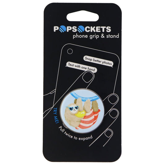 PopSockets: Collapsible Grip & Stand for Phones and Tablets - Vacay Sloth Cell Phone - Mounts & Holders PopSockets - Simple Cell Bulk Wholesale Pricing - USA Seller
