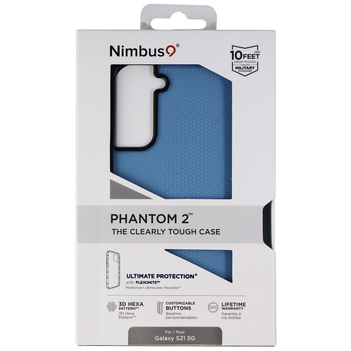 Nimbus9 Phantom 2 Series Case for Samsung Galaxy S21 5G - Pacific Blue Cell Phone - Cases, Covers & Skins Nimbus9 - Simple Cell Bulk Wholesale Pricing - USA Seller