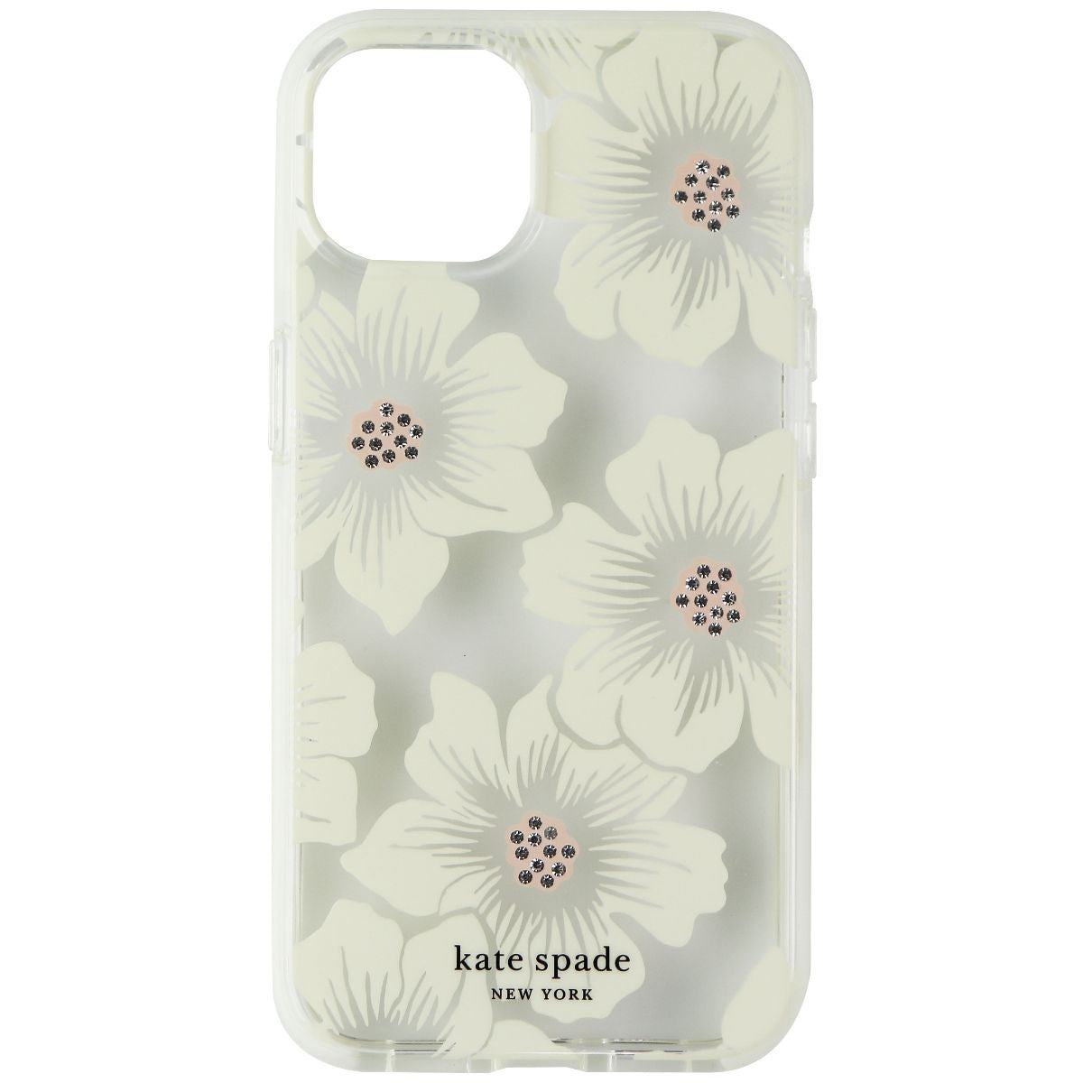 Kate Spade New York Series Case for iPhone 13 - Hollyhock Floral Clear Cell Phone - Cases, Covers & Skins Kate Spade - Simple Cell Bulk Wholesale Pricing - USA Seller