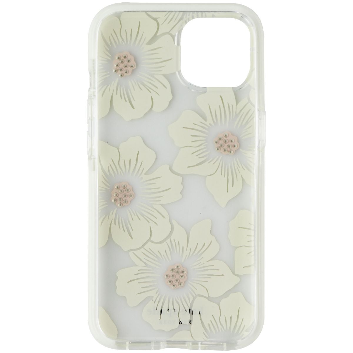 Kate Spade New York Series Case for iPhone 13 - Hollyhock Floral Clear Cell Phone - Cases, Covers & Skins Kate Spade - Simple Cell Bulk Wholesale Pricing - USA Seller