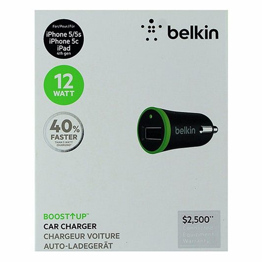 Belkin Boost Up Car Charger 12W 2.4 Amp - Black Cell Phone - Chargers & Cradles Belkin - Simple Cell Bulk Wholesale Pricing - USA Seller