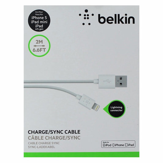 Belkin ( F8J023BT2M - WHT) 6.6Ft Charge/Sync Cable for iPhones - White Cell Phone - Cables & Adapters Belkin    - Simple Cell Bulk Wholesale Pricing - USA Seller
