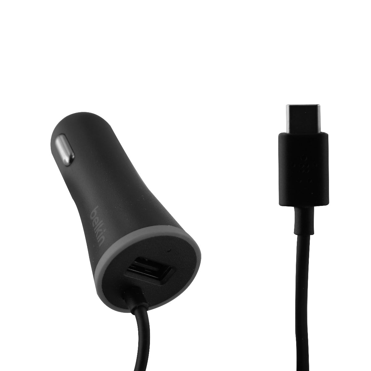 Belkin 15W Car Charger with 4Ft USB-C Connector and Extra USB Port - Black Cell Phone - Chargers & Cradles Belkin    - Simple Cell Bulk Wholesale Pricing - USA Seller