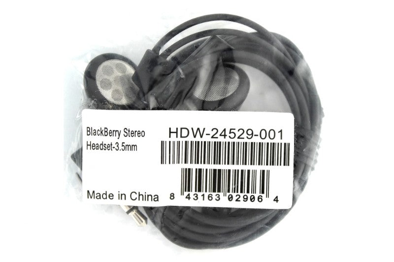 BlackBerry Wired Black Earbuds *HDW-24529-001
