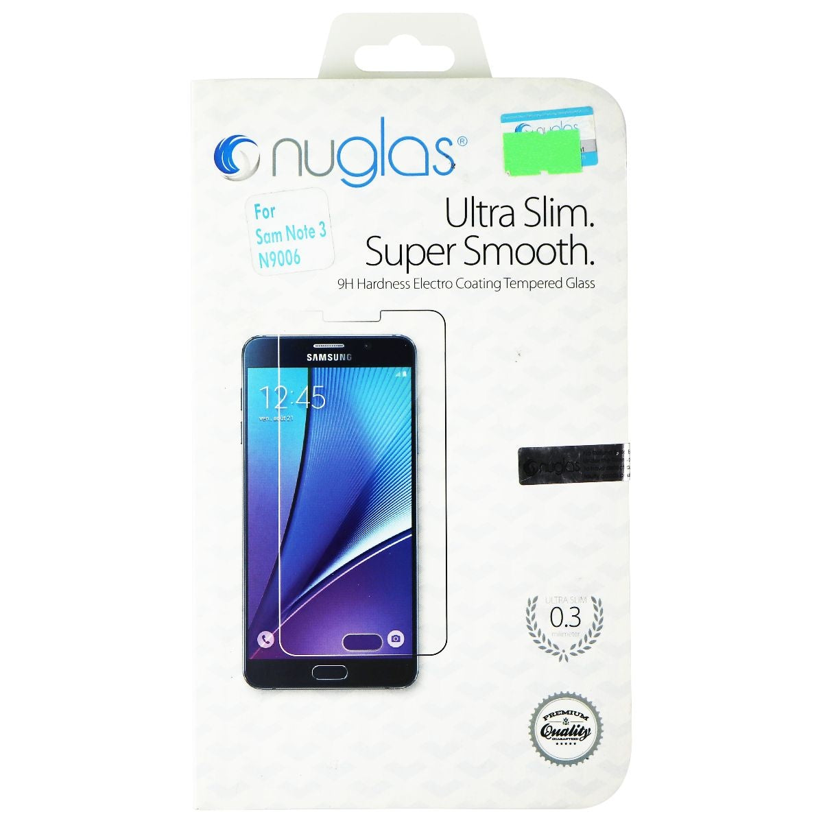 NuGlas Tempered Glass Screen Protector for Samsung Note 3 - Clear Cell Phone - Screen Protectors Nuglas    - Simple Cell Bulk Wholesale Pricing - USA Seller