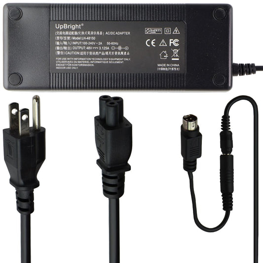 UpBright (48V/3.125A) AC/DC Adapter Wall Power Supply - Black (LH-48150) Multipurpose Batteries & Power - Multipurpose AC to DC Adapters UpBright    - Simple Cell Bulk Wholesale Pricing - USA Seller