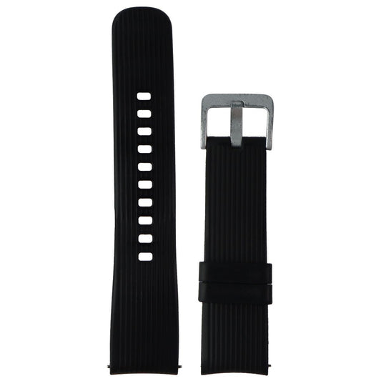 Replacement 20mm Watch Band + Clasp for Samsung Galaxy Watch 42mm - Black/Silver Smart Watch Accessories - Watch Bands Unbranded - Simple Cell Bulk Wholesale Pricing - USA Seller