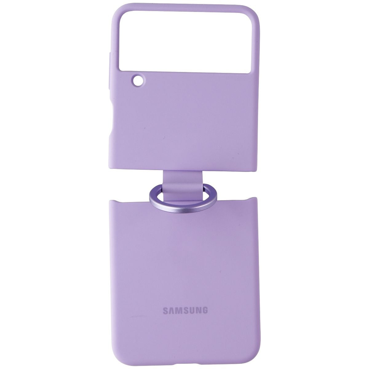 Samsung Silicone Cover with Ring for Samsung Galaxy Z Flip4 - Bora Purple