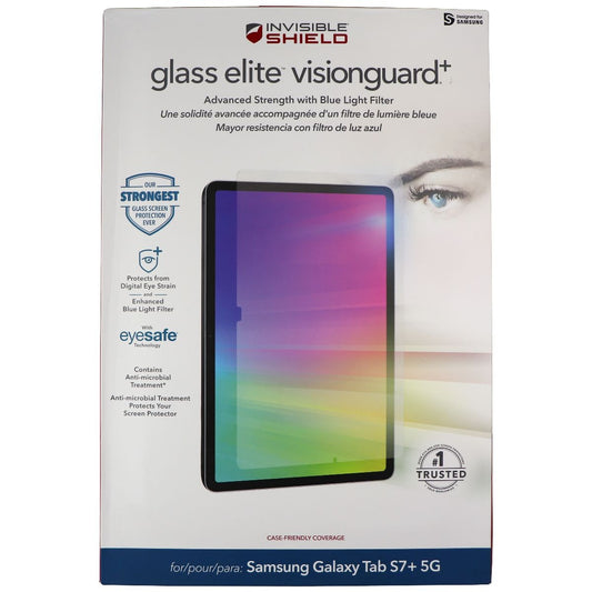 ZAGG Glass Elite VisionGuard+ Screen Protector for Samsung Tab S7+ (5G) - Clear iPad/Tablet Accessories - Screen Protectors Zagg    - Simple Cell Bulk Wholesale Pricing - USA Seller