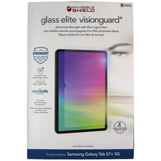 ZAGG Glass Elite VisionGuard+ Screen Protector for Samsung Tab S7+ (5G) - Clear iPad/Tablet Accessories - Screen Protectors Zagg - Simple Cell Bulk Wholesale Pricing - USA Seller