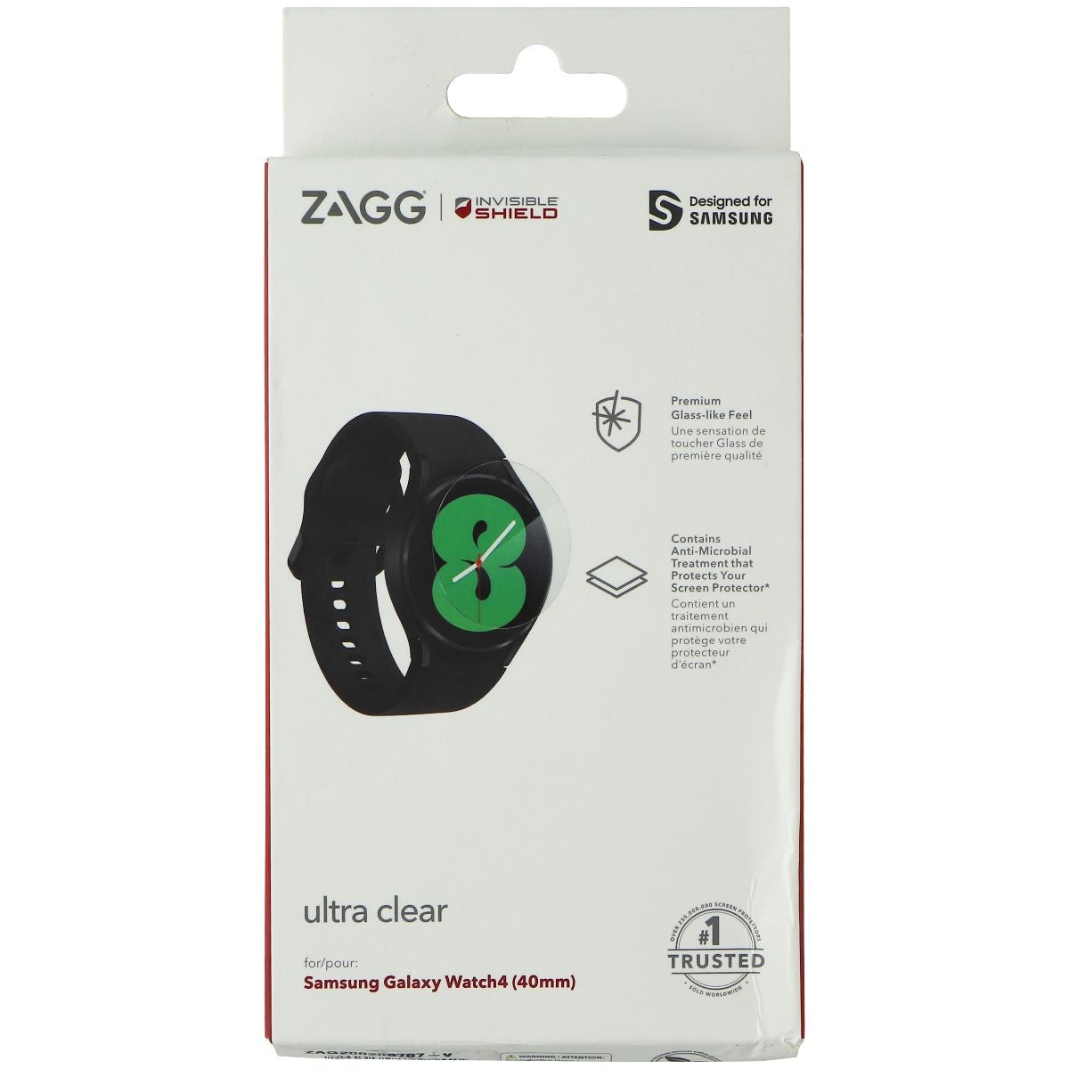 ZAGG InvisibleShield Ultra Clear Plus for Samsung Galaxy Watch4 (40mm) - Clear Smart Watch Accessories - Other Smart Watch Accessories Zagg - Simple Cell Bulk Wholesale Pricing - USA Seller