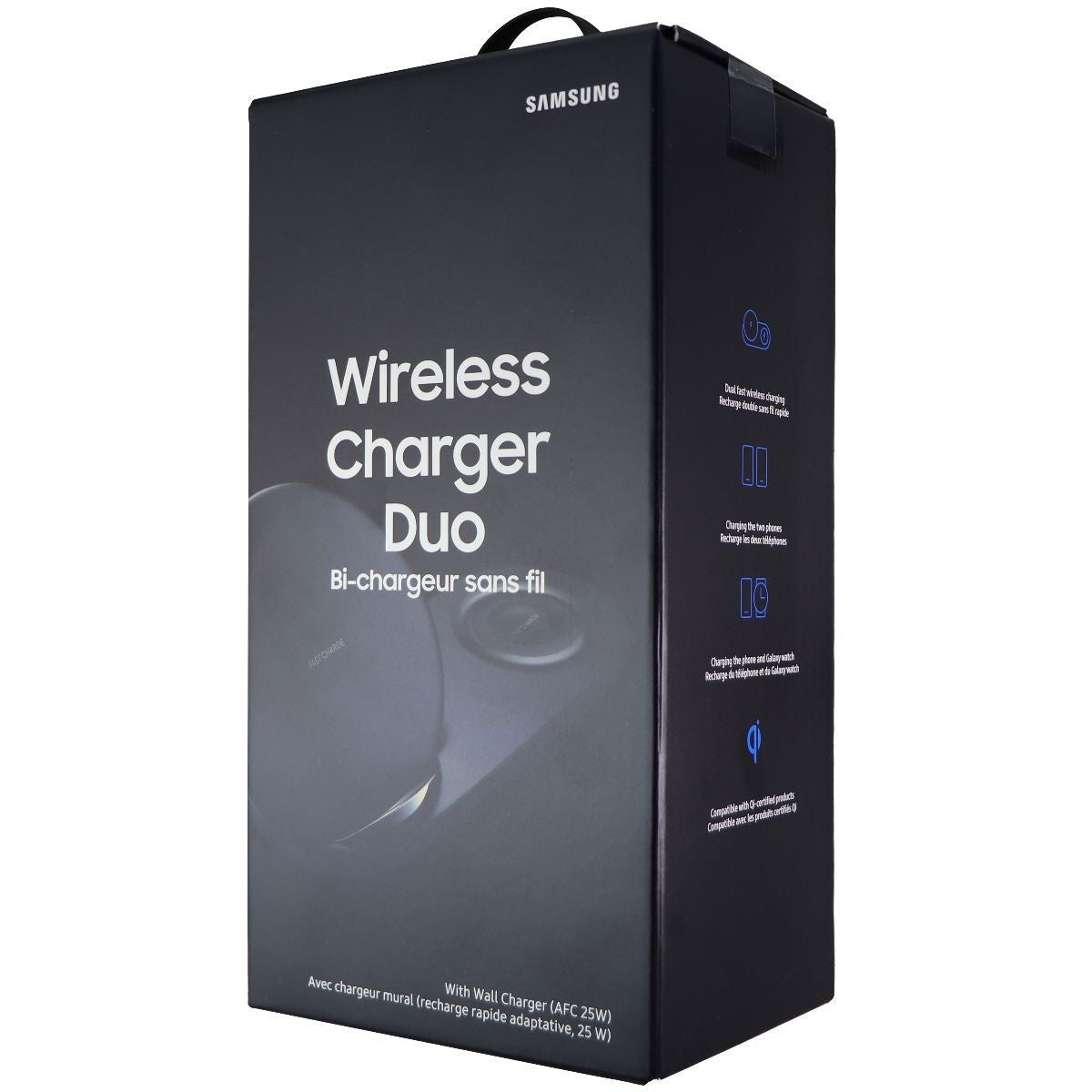 Samsung Wireless Charger DUO Fast Charge Stand & Pad for Qi Devices - Black Cell Phone - Chargers & Cradles Samsung - Simple Cell Bulk Wholesale Pricing - USA Seller