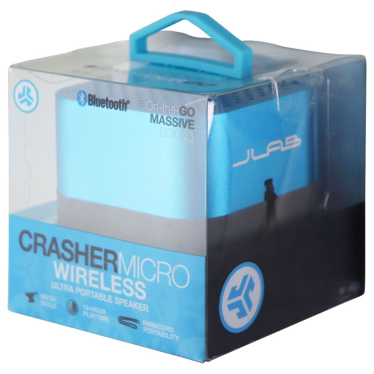 JLab Crasher Micro USB Rechargeable Wireless Bluetooth Speaker  - Blue Cell Phone - Audio Docks & Speakers JLAB    - Simple Cell Bulk Wholesale Pricing - USA Seller