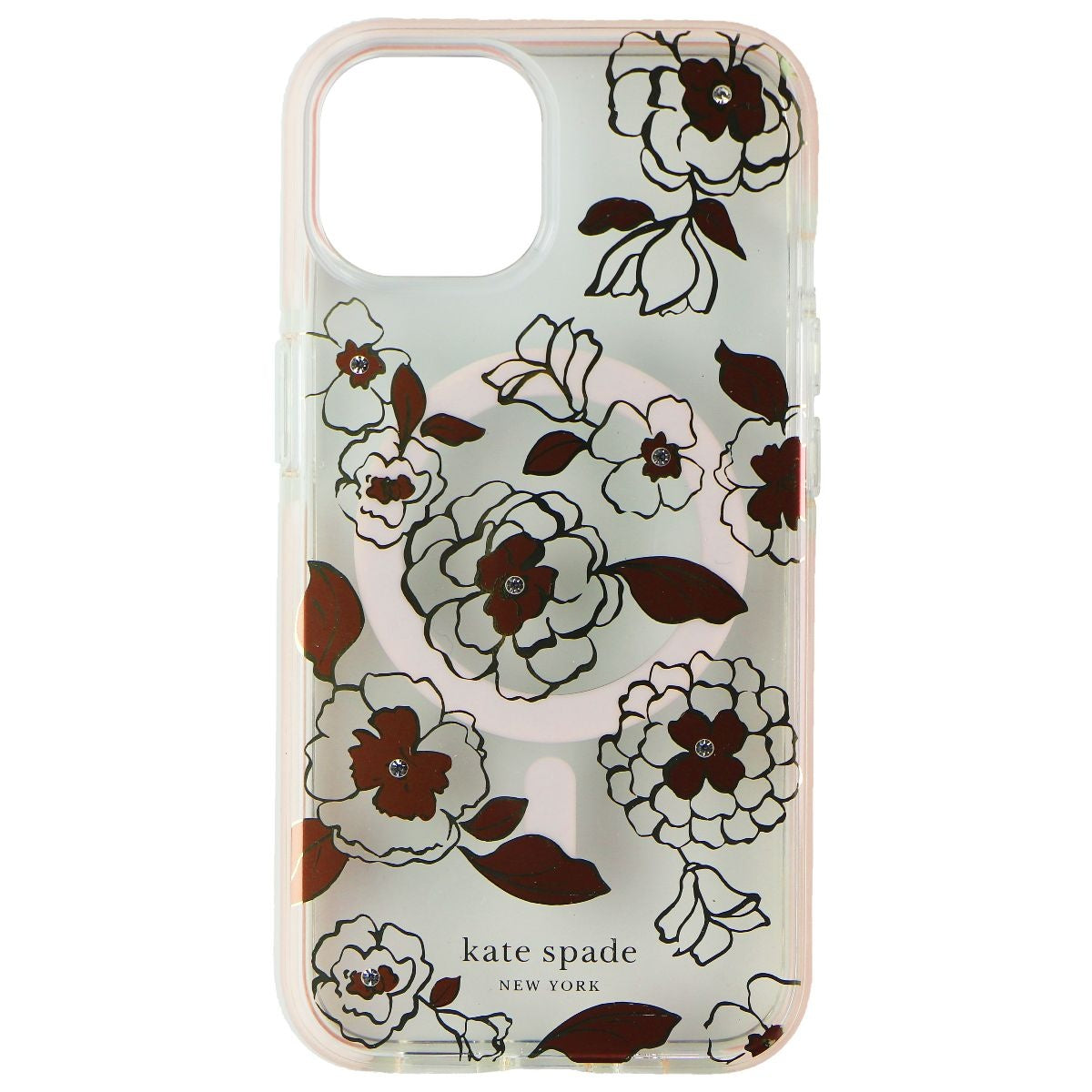 Kate Spade Defensive Hardshell Case for MagSafe for iPhone 14 - Gold Floral Cell Phone - Cases, Covers & Skins Kate Spade New York - Simple Cell Bulk Wholesale Pricing - USA Seller