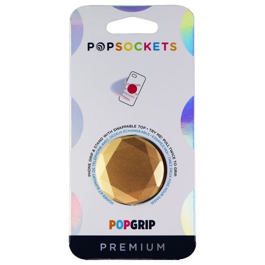 PopSockets PopGrip Swappable Phone Grip/Stand - Metallic Diamond Medallion Gold Cell Phone - Mounts & Holders PopSockets    - Simple Cell Bulk Wholesale Pricing - USA Seller
