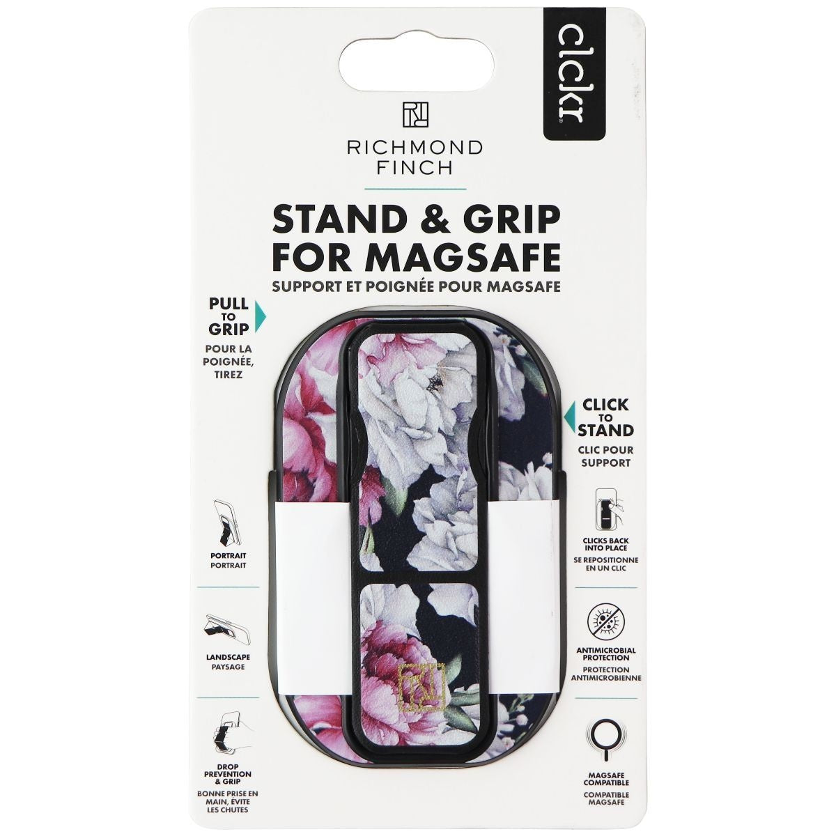 CLCKR Stand and Grip Kickstand with MagSafe for iPhone - Blossom Cell Phone - Mounts & Holders Clckr    - Simple Cell Bulk Wholesale Pricing - USA Seller