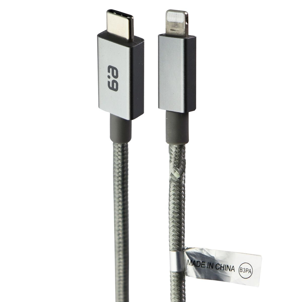 PureGear Braided MFI to USB-C 10ft. Charging Cable - Metallic Space Gray Cell Phone - Chargers & Cradles PureGear - Simple Cell Bulk Wholesale Pricing - USA Seller