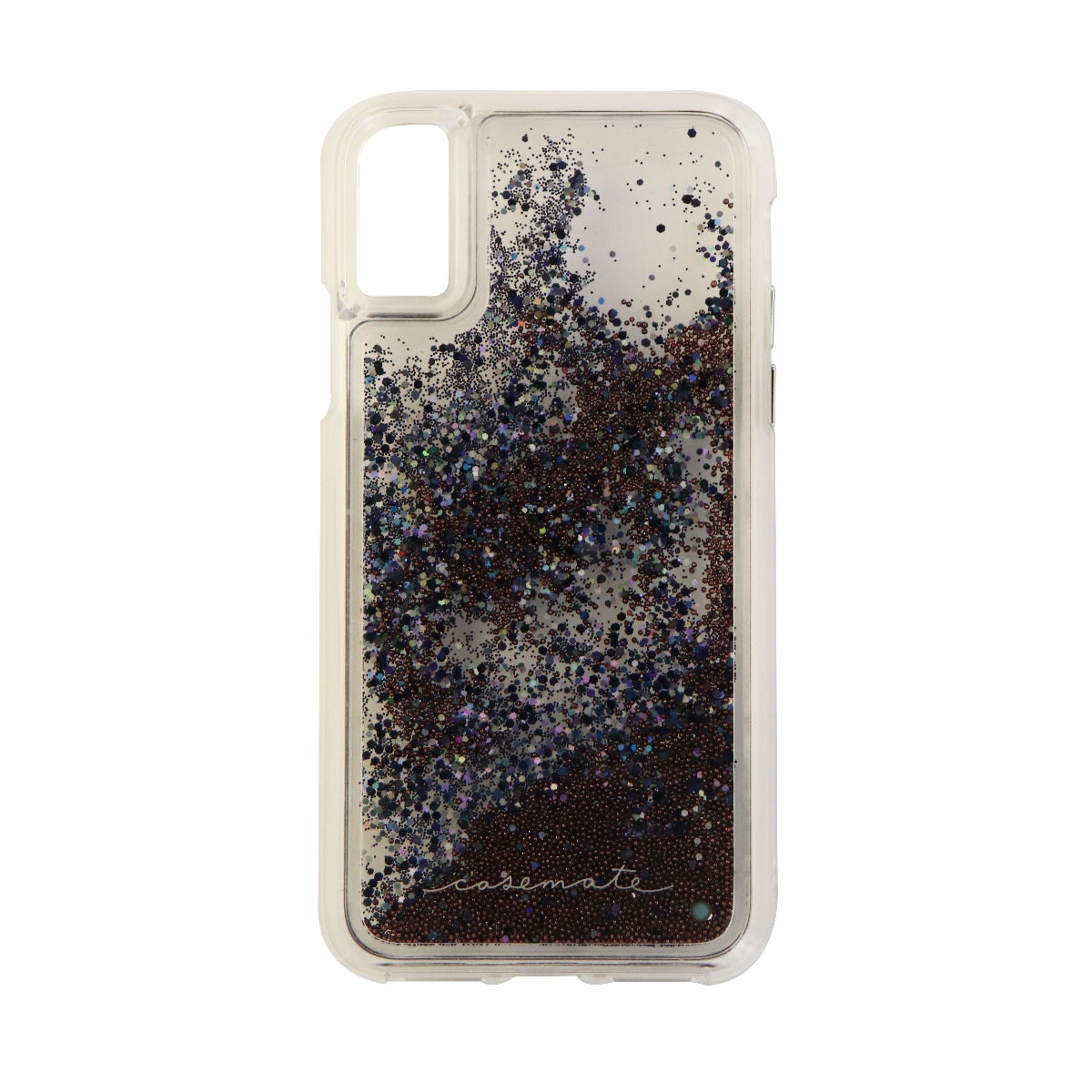 Case-Mate Waterfall Series Case for iPhone X 10 - Clear/Black Pearl Glitter Cell Phone - Cases, Covers & Skins Case-Mate - Simple Cell Bulk Wholesale Pricing - USA Seller