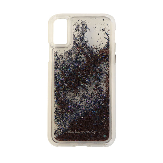 Case-Mate Waterfall Series Case for iPhone X 10 - Clear/Black Pearl Glitter Cell Phone - Cases, Covers & Skins Case-Mate - Simple Cell Bulk Wholesale Pricing - USA Seller