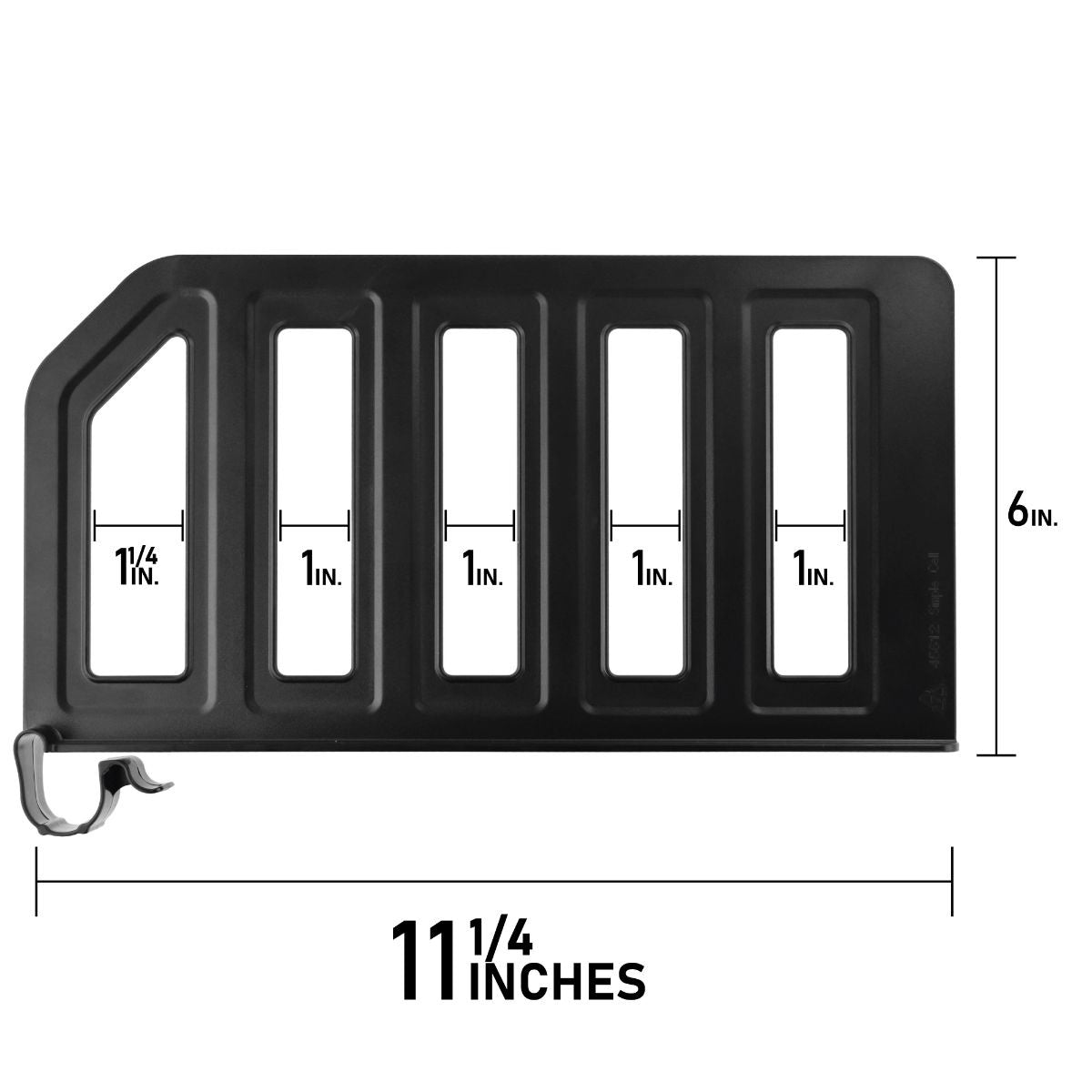 Shelf Separator / Divider with Snap on Clip (12-inch x 6-inch) - Black Household Supplies & Cleaning - Closet Organizers Simple Cell - Simple Cell Bulk Wholesale Pricing - USA Seller