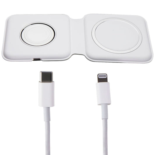 Official Apple MagSafe Duo Charger for iPhone & Apple Watch - White (A2458) Cell Phone - Chargers & Cradles Apple    - Simple Cell Bulk Wholesale Pricing - USA Seller