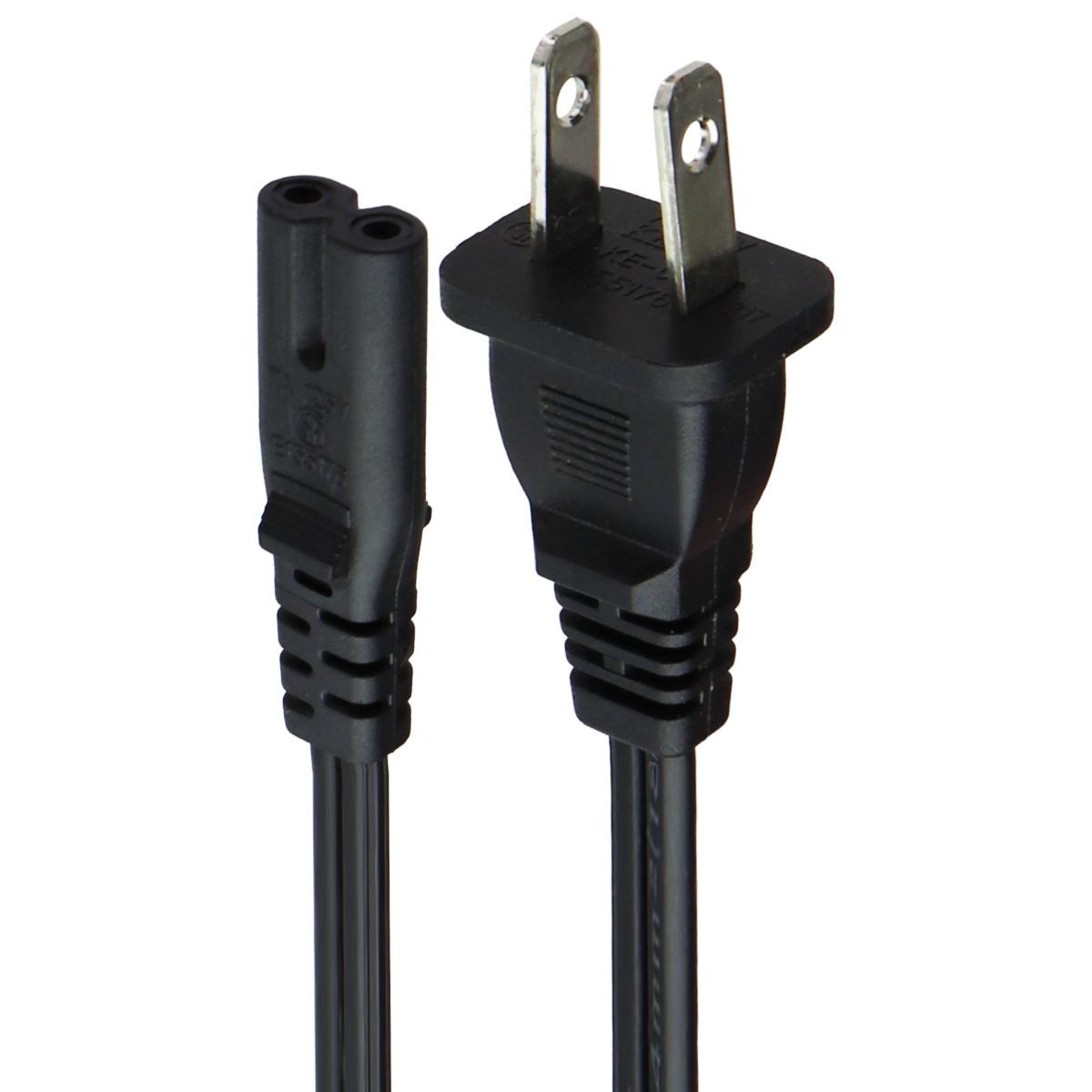 Kenic Two Prong AC Power Cord (KE-01) - Black (7A/125V) Multipurpose Batteries & Power - Multipurpose AC to DC Adapters Kenic - Simple Cell Bulk Wholesale Pricing - USA Seller