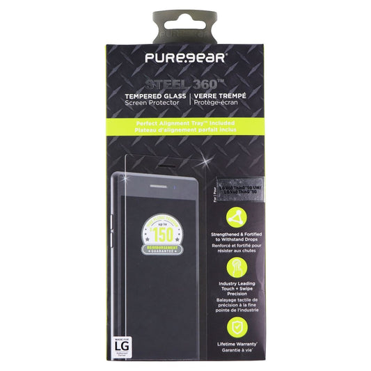 PureGear Steel 360 Tempered Glass Screen Protector for LG V60 ThinQ 5G - Clear Cell Phone - Screen Protectors PureGear    - Simple Cell Bulk Wholesale Pricing - USA Seller