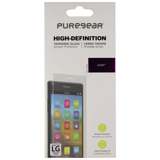 PureGear High-Definition Tempered Glass Screen Protector for LG K31 - Clear Cell Phone - Screen Protectors PureGear    - Simple Cell Bulk Wholesale Pricing - USA Seller