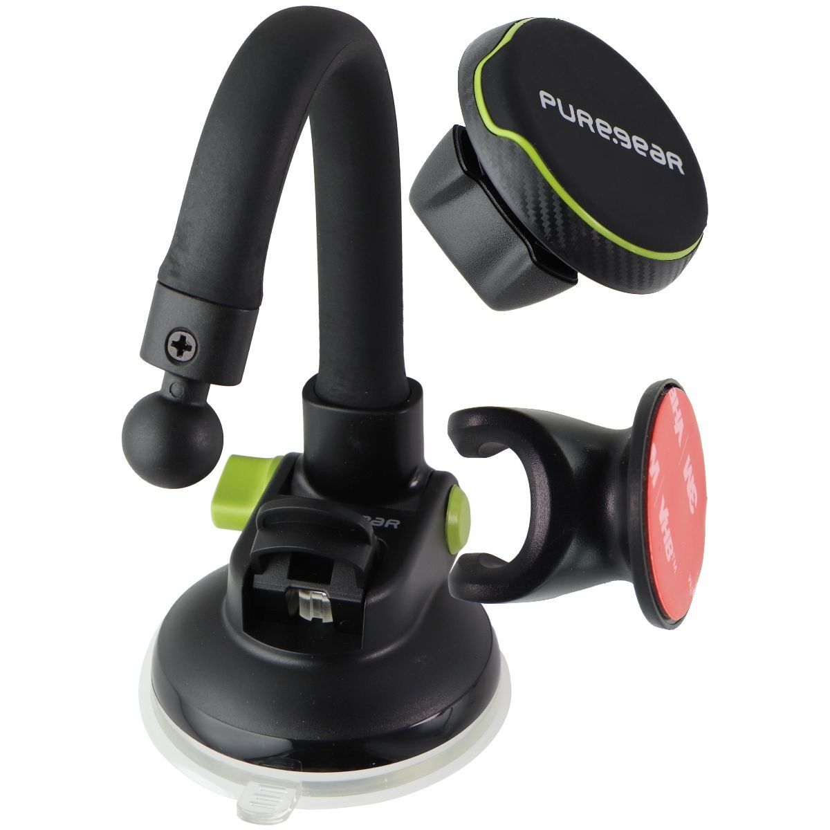 PureGear Magnetic Suction Cup Windshield & Dash Mount - Black (63301PG) Cell Phone - Mounts & Holders PureGear - Simple Cell Bulk Wholesale Pricing - USA Seller