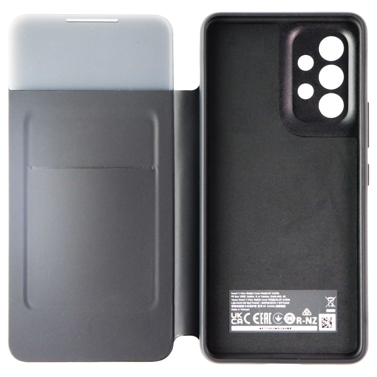 Samsung Smart S View Wallet Cover for Samsung Galaxy A53 5G - Black Cell Phone - Cases, Covers & Skins Samsung - Simple Cell Bulk Wholesale Pricing - USA Seller