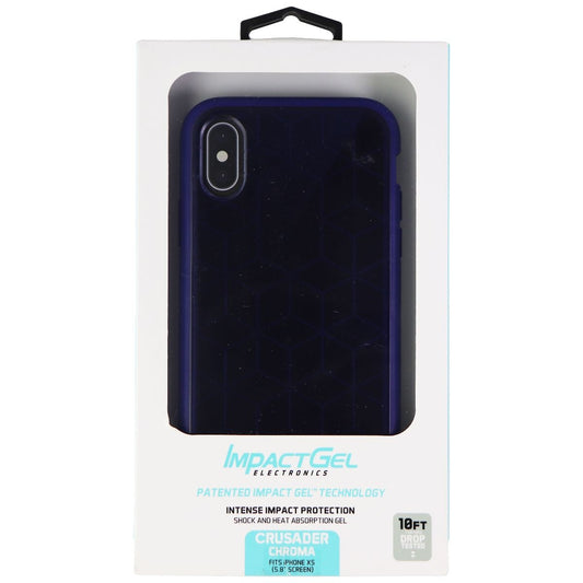 Impact Gel Crusader Chroma Series Case for Apple iPhone Xs/X - Sapphire Blue Cell Phone - Cases, Covers & Skins Impact Gel    - Simple Cell Bulk Wholesale Pricing - USA Seller