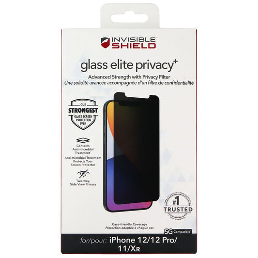 Zagg Invisible Shield Glass Elite Privacy+ for iPhone 12 Pro / 12 / 11 / Xr Cell Phone - Screen Protectors Zagg    - Simple Cell Bulk Wholesale Pricing - USA Seller
