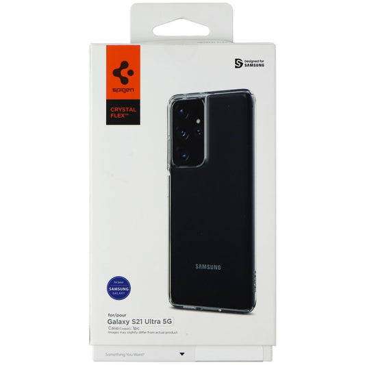 Spigen Crystal Flex Series Gel Case for Samsung Galaxy S21 Ultra 5G - Clear Cell Phone - Cases, Covers & Skins Spigen    - Simple Cell Bulk Wholesale Pricing - USA Seller