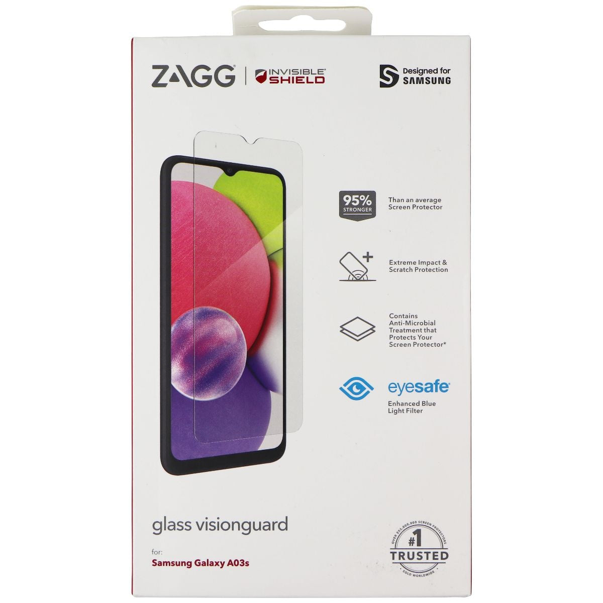 ZAGG InvisibleShield (Glass Visionguard) for Samsung Galaxy A03s - Clear Cell Phone - Screen Protectors Zagg    - Simple Cell Bulk Wholesale Pricing - USA Seller