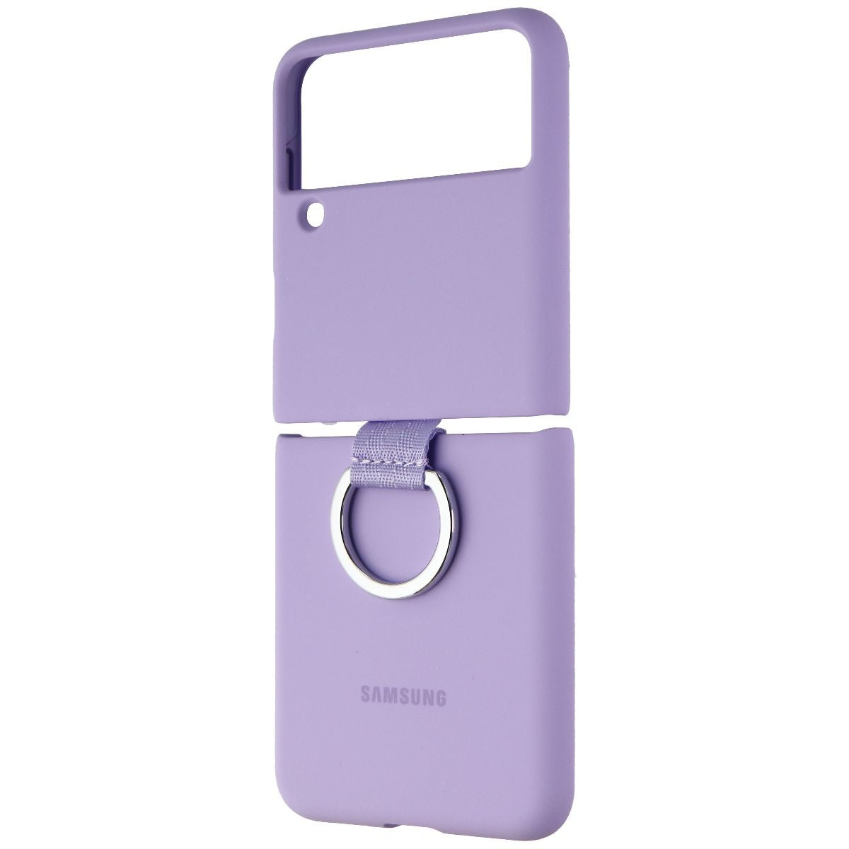 Samsung Silicone Protective Cover with Ring for Galaxy Z Flip3 5G - Lavender Cell Phone - Cases, Covers & Skins Samsung Electronics - Simple Cell Bulk Wholesale Pricing - USA Seller