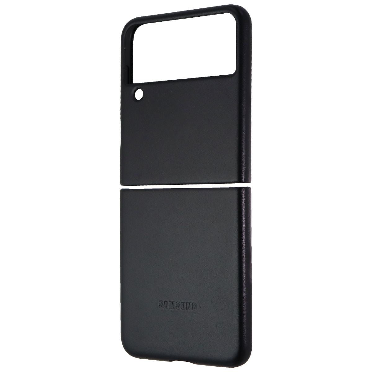 Official Samsung Leather Cover for Galaxy Z Flip3 5G - Black Cell Phone - Cases, Covers & Skins Samsung - Simple Cell Bulk Wholesale Pricing - USA Seller