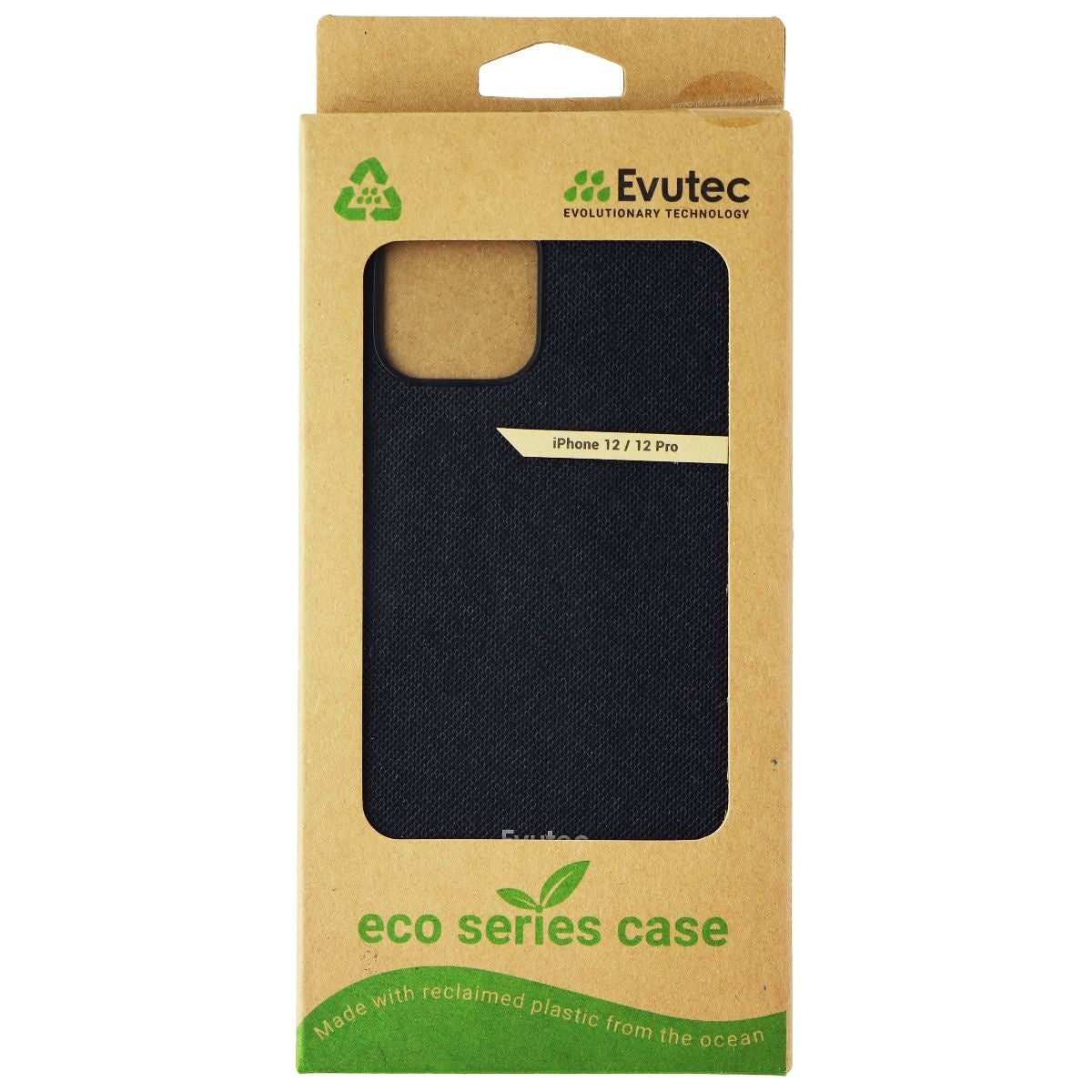 Evutec Eco Series Fabric Case for Apple iPhone 12 and 12 Pro - Black Cell Phone - Cases, Covers & Skins Evutec    - Simple Cell Bulk Wholesale Pricing - USA Seller