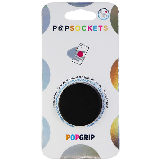 PopSockets PopGrip Expanding Stand and Grip with Swappable Top - Black Cell Phone - Mounts & Holders PopSockets    - Simple Cell Bulk Wholesale Pricing - USA Seller