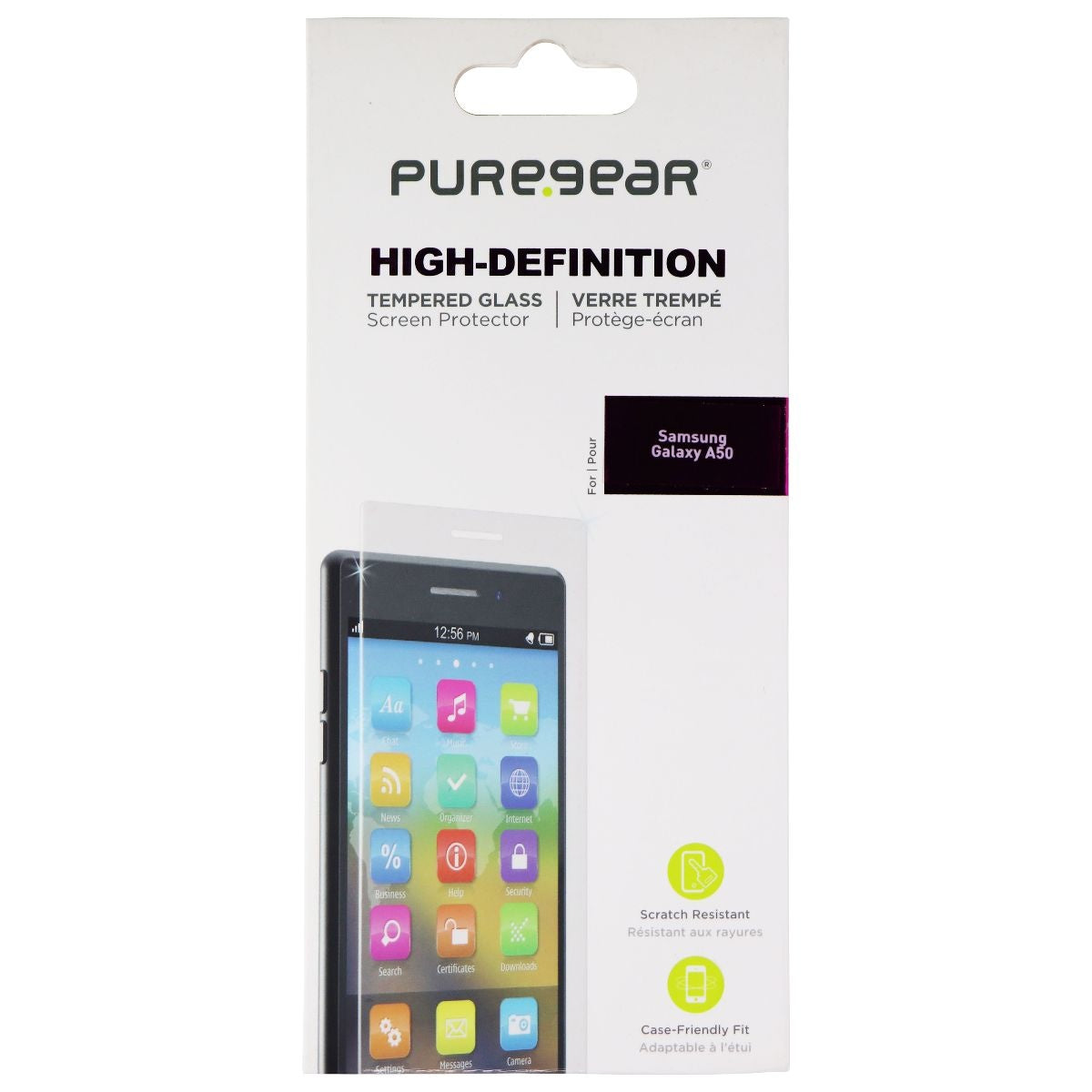PureGear High-Definition Tempered Glass for Samsung Galaxy A50 - Clear Cell Phone - Screen Protectors PureGear    - Simple Cell Bulk Wholesale Pricing - USA Seller