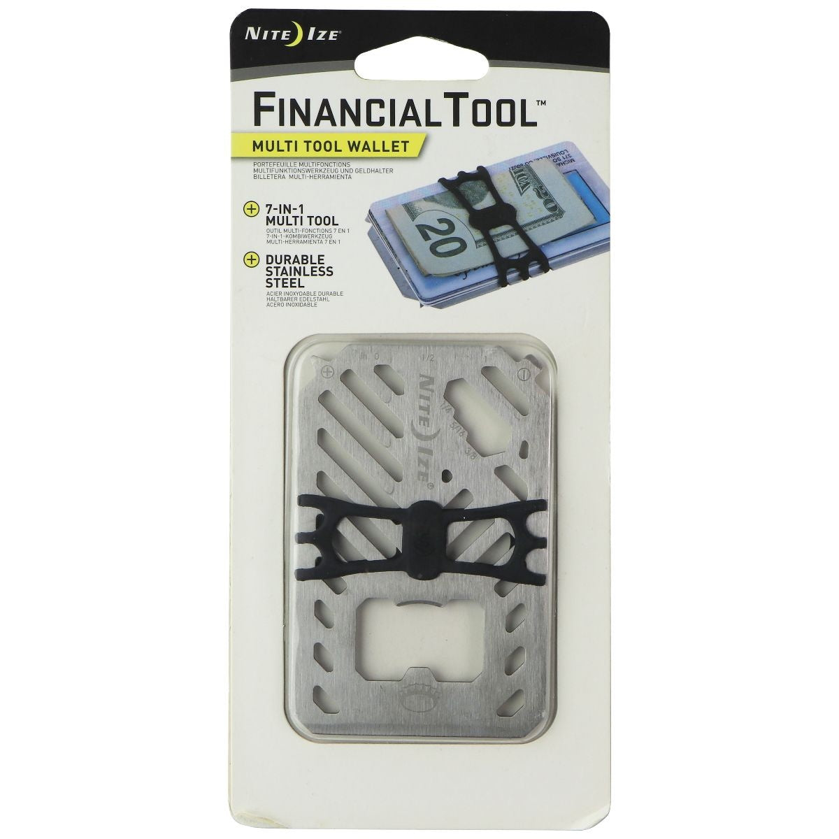 Nite Ize Financial Tool Stainless Credit Card Holder 7-in-1 Multi Tool Home Improvement - Other Home Improvement Nite Ize    - Simple Cell Bulk Wholesale Pricing - USA Seller