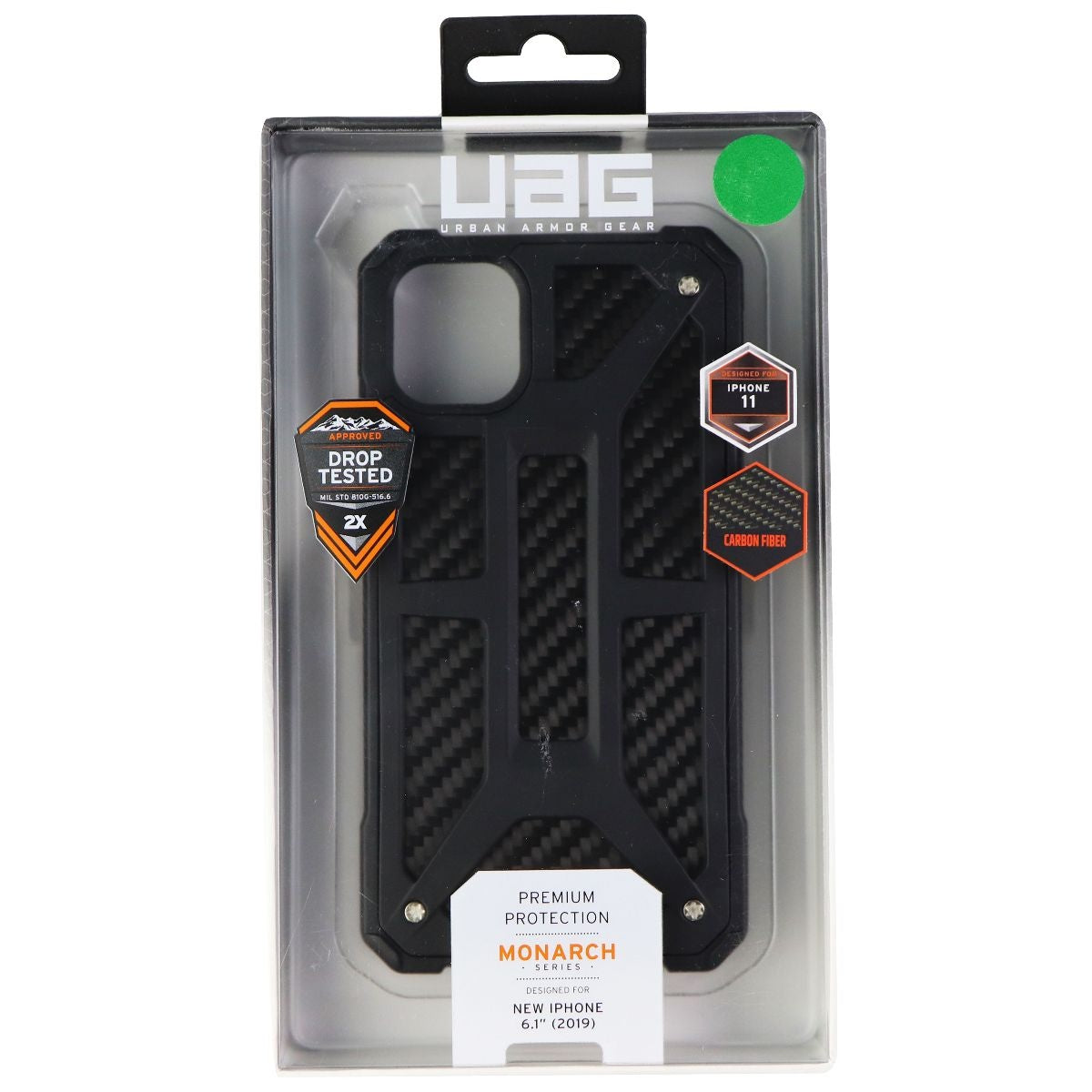 UAG Monarch Series Rugged Carbon Fiber Case for Apple iPhone 11 - Black Cell Phone - Cases, Covers & Skins Urban Armor Gear - Simple Cell Bulk Wholesale Pricing - USA Seller