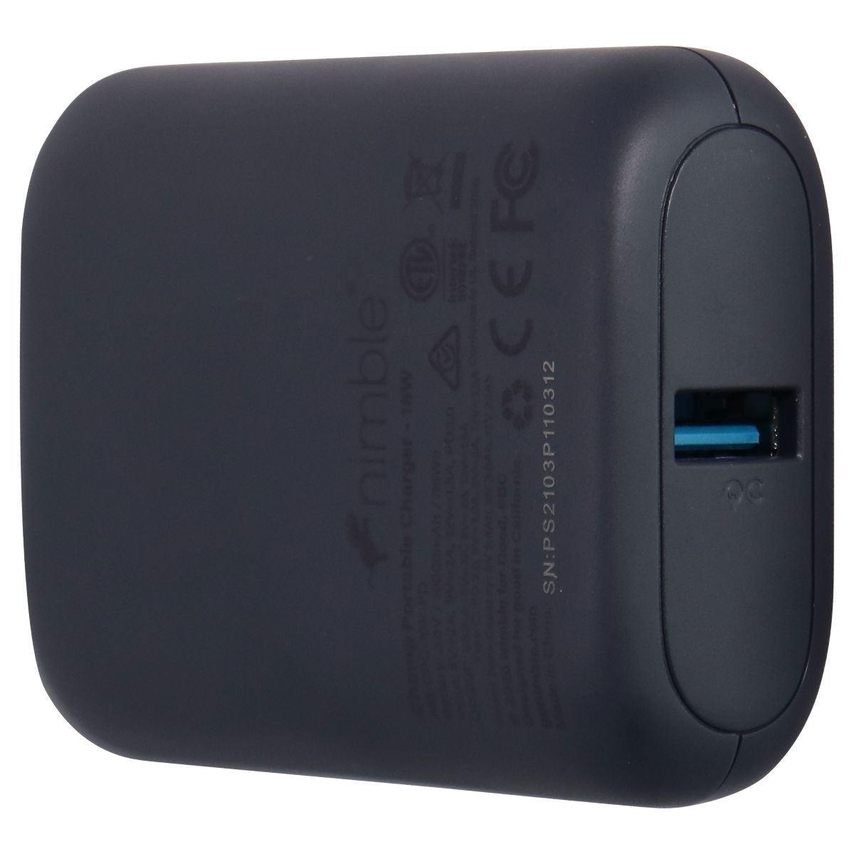 Nimble Champ (18-Watt) Portable 10,000mAh Compact USB-C Battery - Dark Gray Cell Phone - Chargers & Cradles Nimble - Simple Cell Bulk Wholesale Pricing - USA Seller